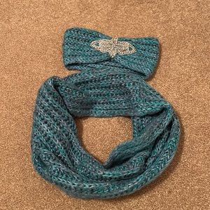 Scarf and matching ear warmer